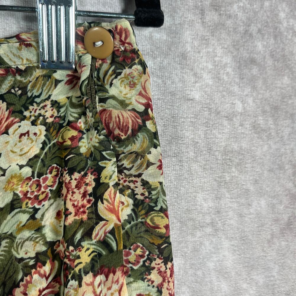 Vintage Express Mini Skirt Women Medium Micro Floral Tiered Ruffle Hem Y2K Fairy - Picture 2 of 7
